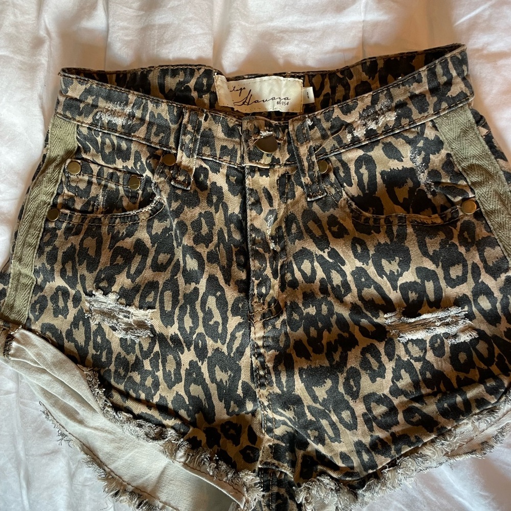 Cheetah print shorts